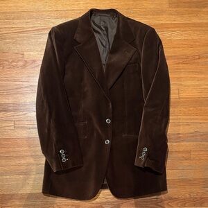 Men's Brown Velvet Blazer